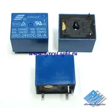 Реле 24V 10A (SRD-24VDC-SL-A)