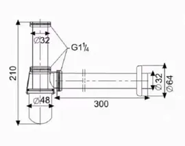 Сифон для раковины SantiLine SL-113 хром
