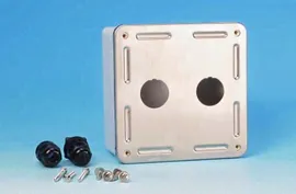 Hyperline SBB-IE-1-SL Коробка настенного монтажа для 1-го промышленного модуля, IP67, нержавеющая ст {46679}